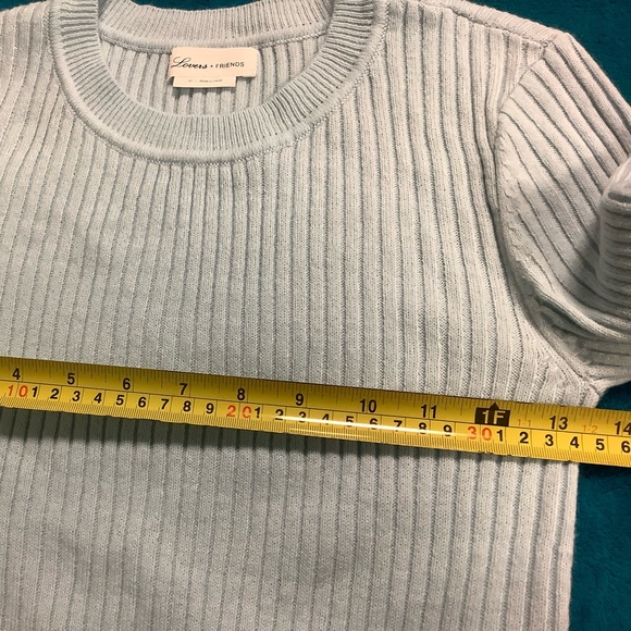 A.L.C Striped Mini Pull On Skirt Lovers + Friends ribbed cropped sweater - Picture 10 of 16